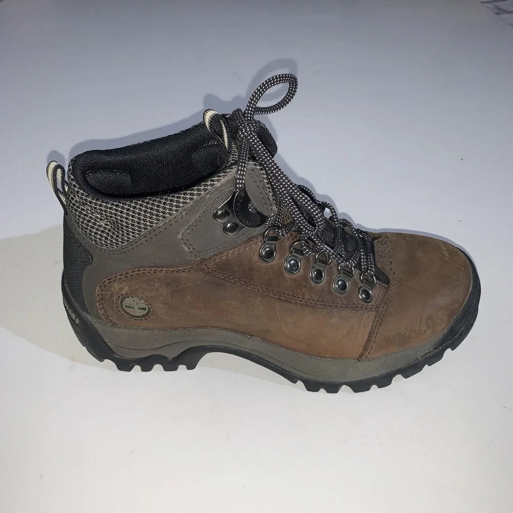 Timberland Boots Mens 7 Brown Leather Hiking Ankle Trail Outdoor 81694